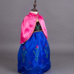 Quần áo trẻ em bán buôn trẻ em Elsa cô gái ăn mặc tay dài với Cape BXDCPF