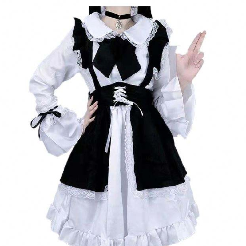 Trang phục phụnữ trang phục anime váy đen và trắng váy Lolita váynam cafe trang phục cosplay trang phục