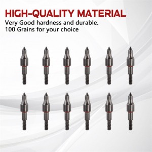 Elongarrow 100 hạt 6 * 8 mm mũi tên sợi thủy tinh để thực hành Archer