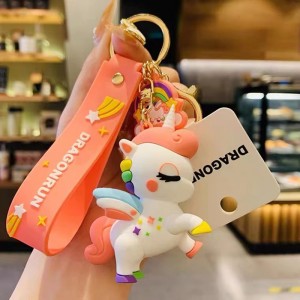 Bán buôn tùy chỉnh chất lượng tốt cao su mềm cao su 3D pvc keychain dễ thương