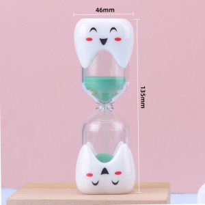 Bàn chải mới sáng tạo 2 phút 3 phút đồng hồ cát cho trẻ em hình chiếc đồng hồ cát hình răng