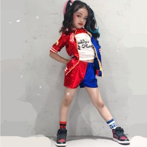 Ngày của trẻ em Carnival Har Li Kids Cosplay Cosplay Trang phục Quinn Quần áo khoác Quần áo phông