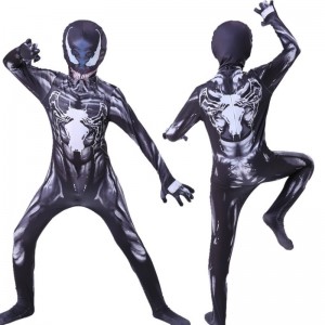 Trang phục Venom trẻ em Cosplay Superhero Trang phục áo jumpsuit Cuit