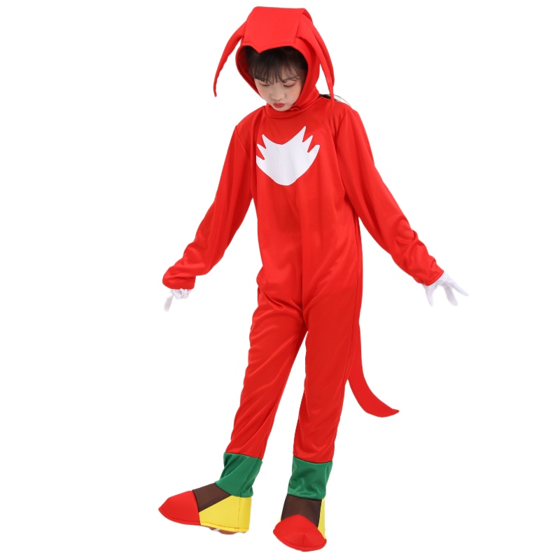 Trang phục cosplay Sonic Red cho trẻ em Halloween Party Sonic Rat Jumpsuit