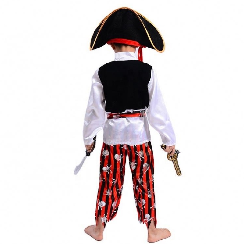 Bán buôn bộ phận cướp biển sọc mát mẻ SHOW SHORT SITS SITS Halloween Cosplay Caribbean Pirate Captain Children