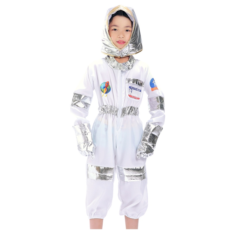 Không gian trang phục không gian phi hành gia của trẻ em giả vờ ăn mặc đóng vai trò cho trẻ em cosplay