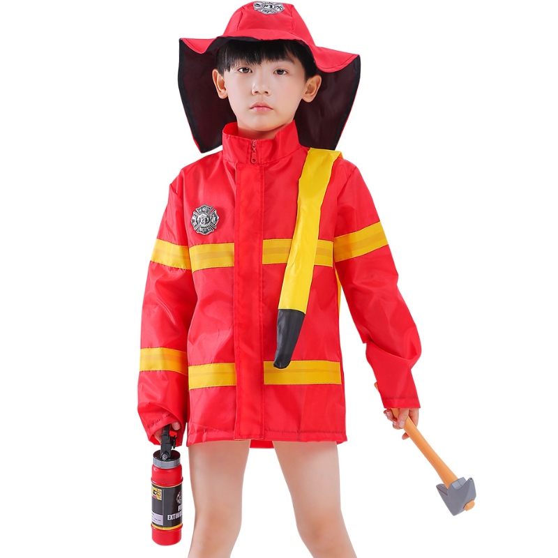 Trang phục Lính cứu hỏa trẻ em Trẻ mới biết đi Trang phục Fire Up Trang phục giả vờ