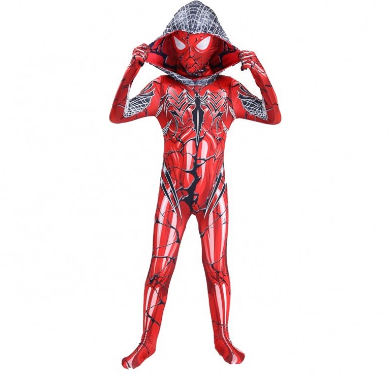2022 MỚI Màu đỏ Fullbody phù hợp với Halloween Party TV&movie Cosplay Anime Jumpsuit Spiderman Trang phục