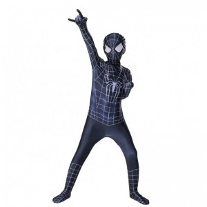 Zip Up Shadow Spider Zentai Suit Halloween Cos for Kids&adults Game&film Traje Spider Man Trang phục