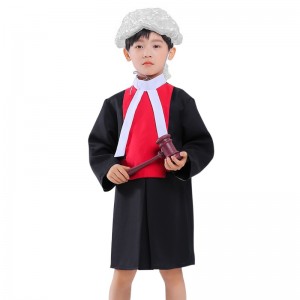 Trang phục của trẻ em trong trang phục cosplay áo choàng với bộ tóc giả Halloween Luật sưnghềnghiệp trẻ em Trang phục