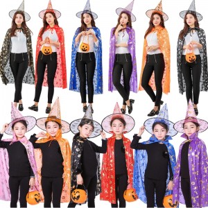 Bán buônnóng bán trẻ em cosplay Point Point Phù thủy Áo choàng Halloween Cape Suit Cape