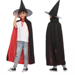 Mới trang điểm mới Cosplay Cosplay Witch Witch Cape With Hat Halloween Party cho trẻ em