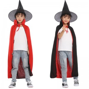 Mới trang điểm mới Cosplay Cosplay Witch Witch Cape With Hat Halloween Party cho trẻ em