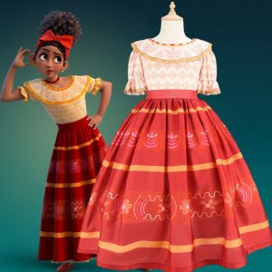 Ba cái quần áo Encanto Mirabel quần áo hóa trang. công chúa xinh đẹp ăn mặc trẻ em.