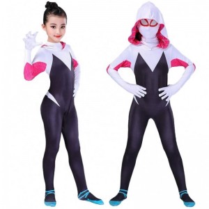 Holiday Halloween Party Wholesale Nữ Girls Kids Gwen Spider Man song song quần áo quần áo phổ quát trang phục cosplay với mặtnạ