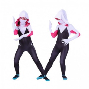 Holiday Halloween Party Wholesale Nữ Girls Kids Gwen Spider Man song song quần áo quần áo phổ quát trang phục cosplay với mặtnạ