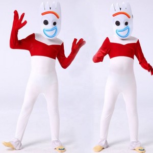 Nhà máy trang phục cosplay bodysuit củanhà máy cho bữa tiệc Halloween Forky Hiệu suất mặc trang phục câu chuyện đồ chơi cho trẻ em với mặtnạ