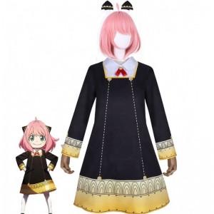 Ecowalson Anya Forger Cosplay Dress và Headwear Spy Family Experiment 007 Ana \\\\ s Halloween Carnival Girl \\\\