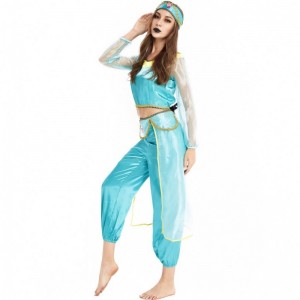 Đồng phục trò chơi Châu Âu và Trang phục Halloween Hoa Kỳ cosplay gợi cảm Aladdin Magic Lamp Jasmine Princess Dress