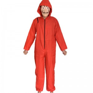 Trang phục Dali Red Dali rẻ hơn với mặtnạ trang phục áo jumpsuit hoodie Tiền Heist Halloween Cosplay Cosplay