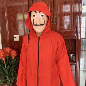 Trang phục Dali Red Dali rẻ hơn với mặtnạ trang phục áo jumpsuit hoodie Tiền Heist Halloween Cosplay Cosplay