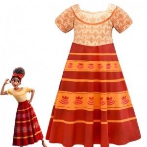 Magic House House Encanto Trang phục quần áo trẻ em ăn mặc trang phục Lễ hộingắn tay áongắn ENCANTO Mirabel Cosplay