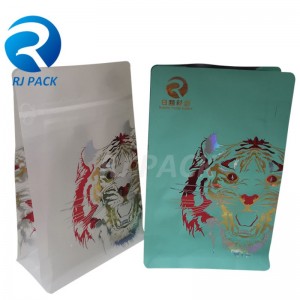 Túi khóa kéo bằng phẳng túi đáy với dập uv