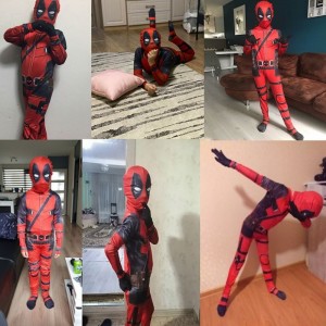 4-12y Boy Deadpoo Trang phục trẻ em Cosplay Superhero Trang phục Bộ đồ Jumpsuit Halloween Party Trang phục Chương trình lễ hội lễ hội