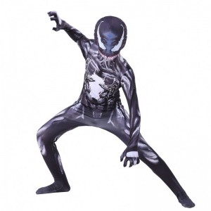 Trang phục Venom mới Trẻ em Suit Jumpsuit Boys Symbiote Spiderman Trang phục siêu anh hùng Cosplay Trang phục Halloween chongười lớn