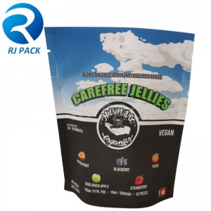 Túi đứng đứng lên có thể tái chế 100% với khóa zip chống trẻ em