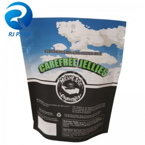 Túi đứng đứng lên có thể tái chế 100% với khóa zip chống trẻ em