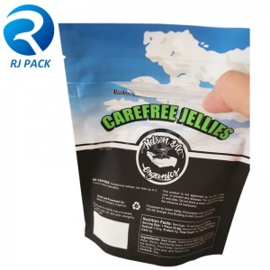 Túi đứng đứng lên có thể tái chế 100% với khóa zip chống trẻ em