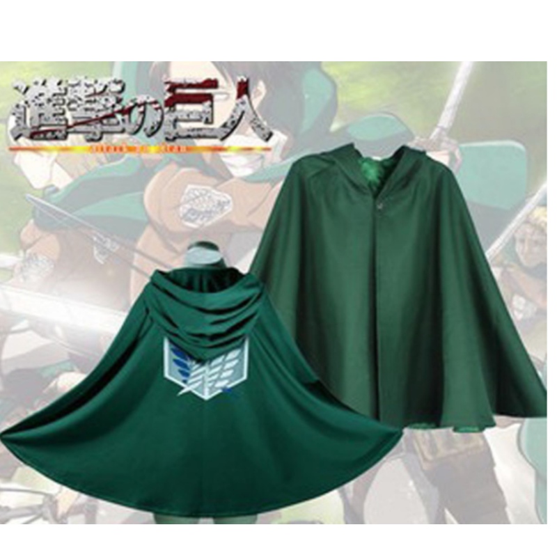 Trang phục cosplay áo hoodie anime cosplay trang phục màu xanh lá cây áo choàngnam tấn công trên ti-tan