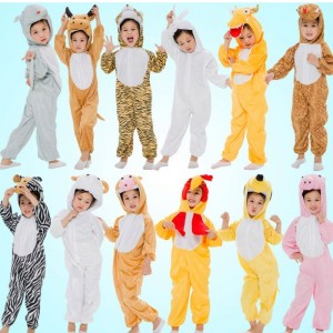 Trang phục động vật của trẻ em Trang phục Khủng long Trang phục Piggy Frog Rabbit Tiger Rat Cow Hiệu suất