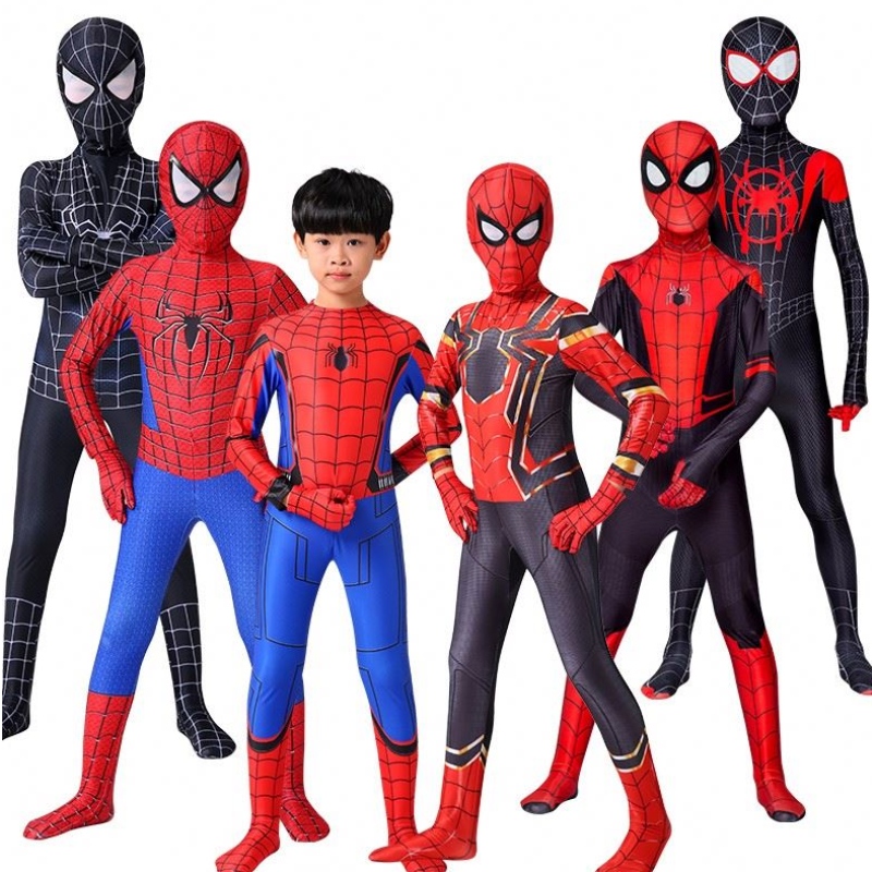 Iron Spider Cosplay Ngườinhện tuyệt vời Miles Halloween Trang phục Peter Parker Zentai Suit Superhero Bodysuit cho trẻ em Người lớn