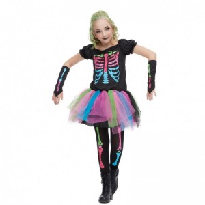 2021 Trang phục cô gái mới đến mới biết đi Trang phục Punky Bone Trang phục Halloween Trang phục cho trẻ em