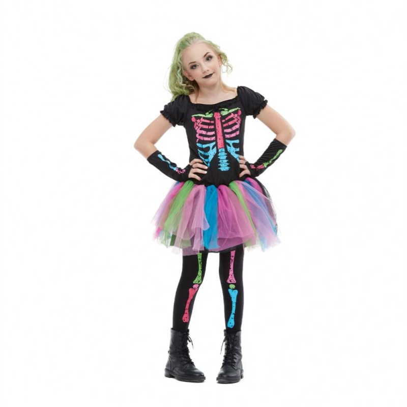 2021 Trang phục cô gái mới đến mới biết đi Trang phục Punky Bone Trang phục Halloween Trang phục cho trẻ em