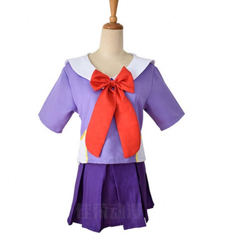 Anime thứ 2 Mirai Gasai Yuno Lolita Thủy thủ Cosplay Trang phục Loli Bow Váyngắn Bộ tóc giả 80cm cho phụnữ