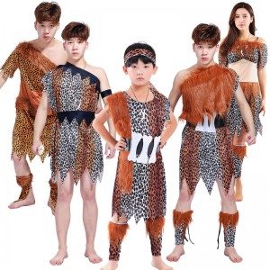 Bánnóng Halloween Cosplay Cosplay Người đàn ông hoang dãnguyên thủy Châu Phi Trang phục trẻ em