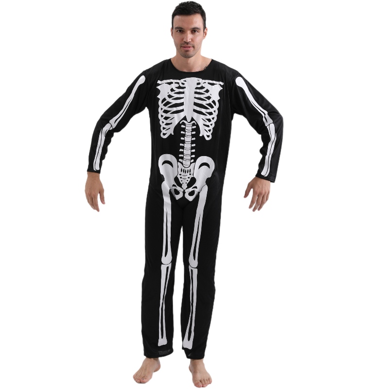 2022 Amazon Jumpsuit Jumpsuit Halloween Party Trang phục Jumpsuit với bộ xương in chonam giới