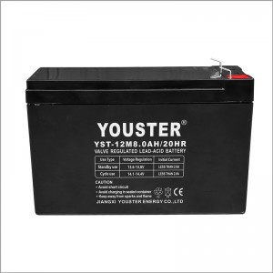 Bảo trì công suất cao của Youster miễn phí12v8.0ah pin mặt trờiniêm phong usp usp acid axit