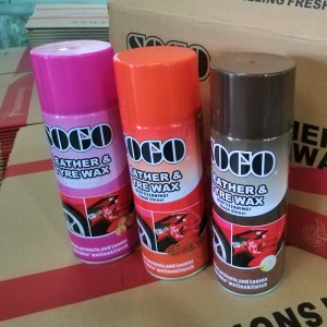 Chất lượng tốt lốp da silicone wax chăm sóc xe hơi aerosol xịt sáp buồng lái