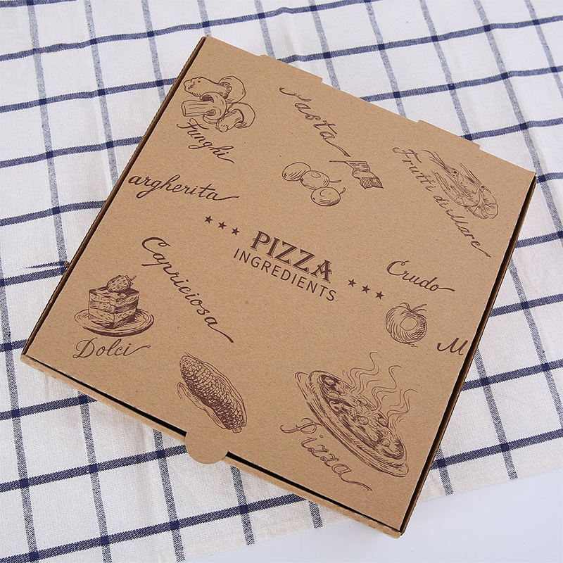 7/9/12 inch Hộp pizza, hộp tùy chỉnh có thể phân hủy sinh học cho pizza