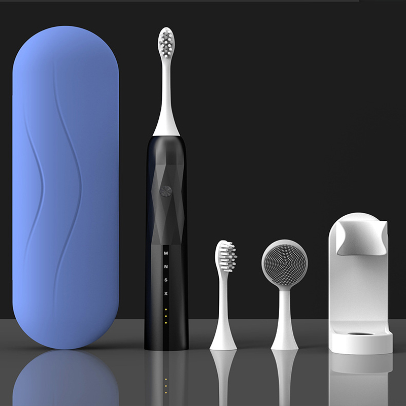 Bàn chải đánh răng bằng điện làm trắng chuyênnghiệp 3D, bàn chải đánh răng điện có thể sạc lại chongười lớn và trẻ em, bộ đếm thời gian thông minh tích hợp