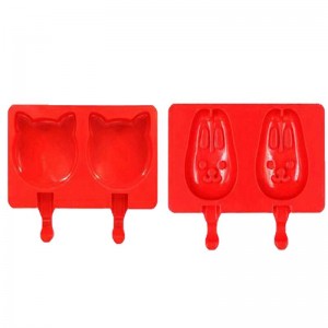 Kem khuôn bếp tiện íchnhà bếp DIY Lớp thực phẩm silicone trẻ em Ice Cream khay giữ dễ dàng để làm sạch 2or3 Cavites Shape