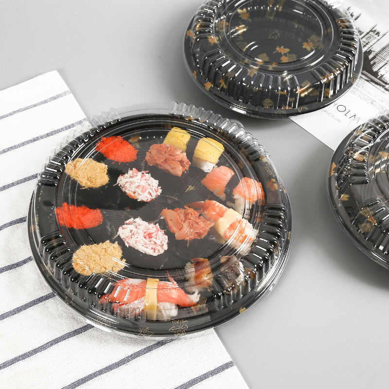 Tùy chỉnh hộp sushi tròn, hộp sushi có thể tái chế thân thiện với môi trường