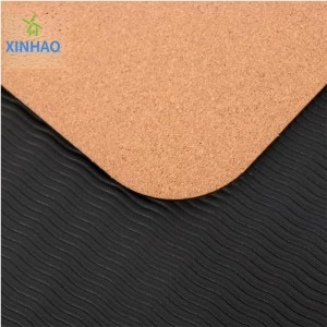 Amazon bán tốtnhất Cork TPE Yoga Mat Wholesale, 4mm/5mm/6mm/8mm TPE Cork Non-Slip Yoga Mat, hỗ trợ logo tùy chỉnh hoặc in