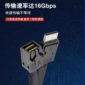 Cáp Oculink 4i SFF8611 đến SFF8643 Cáp SFF-8643 SFF-8611 Minisas 36 Pin Cáp 0,6 mét cho máy tính