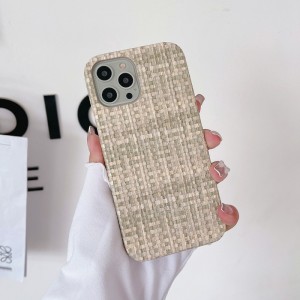 Apple iPhone14pro Vỏ điện thoạinước hoanhỏ, hộp bảo vệ bằng da thủ công với mẫu vải chất lượng cao