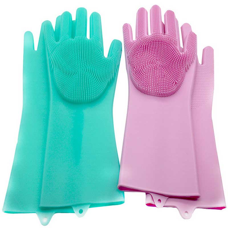 Găng tay làm sạchnhà bếp găng tay gia dụng găng tay cao su để rửa bát găng tay silicone rửa chén,